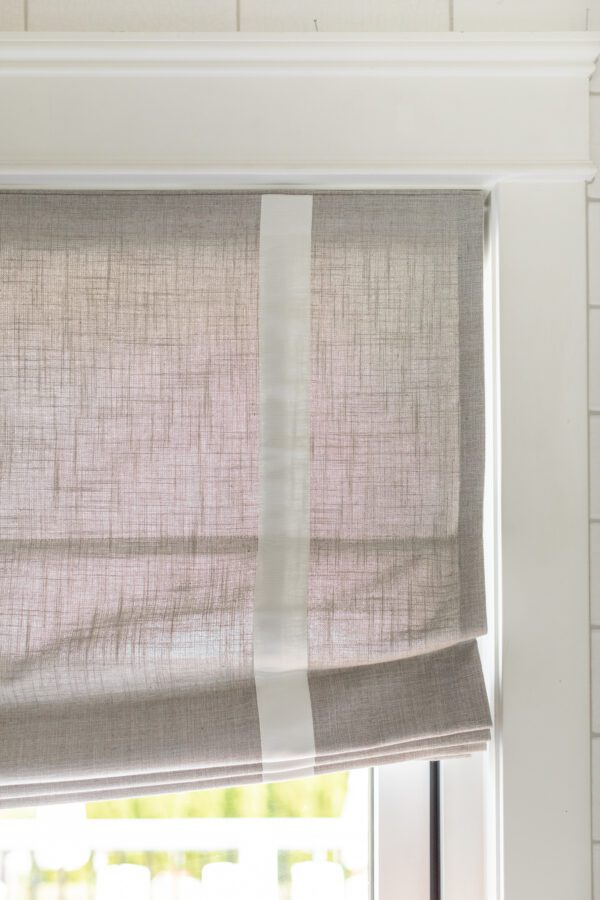 Griffin Fabric | Striped Linen Look Sheer